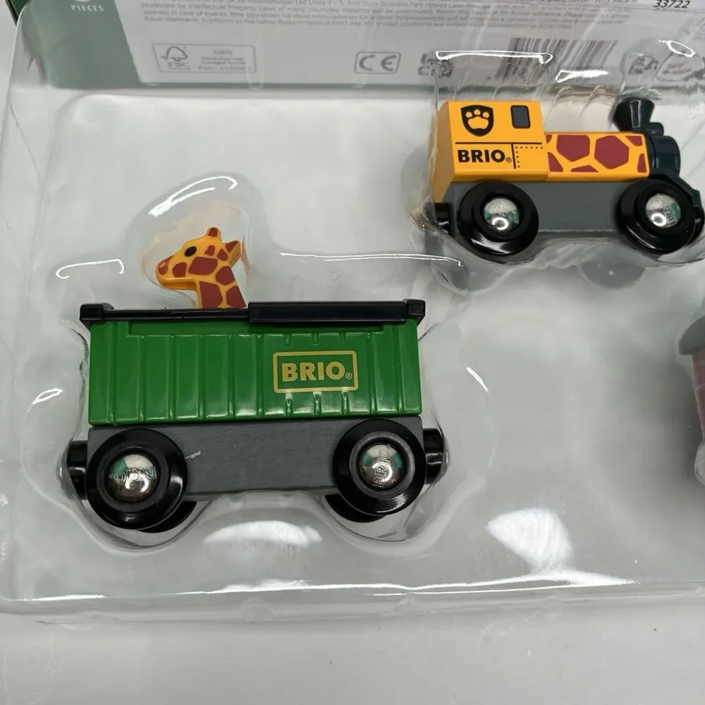 BRIO World 33722 Safari Train Interactive Toy Train Set for Kids Age 3 & Up NIB